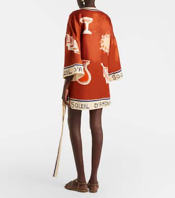 x LRNCE Soleil D'Amour printed wrap dress | Alémais