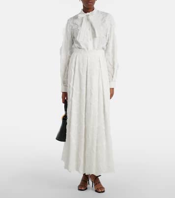 Embroidered tie-neck blouse | Elie Saab