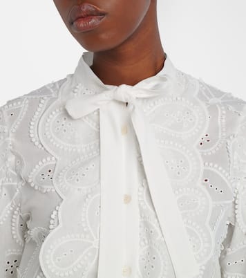 Embroidered tie-neck blouse | Elie Saab