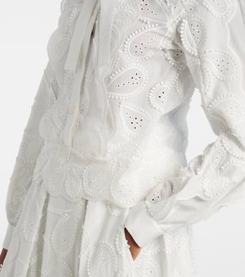 Embroidered tie-neck blouse | Elie Saab