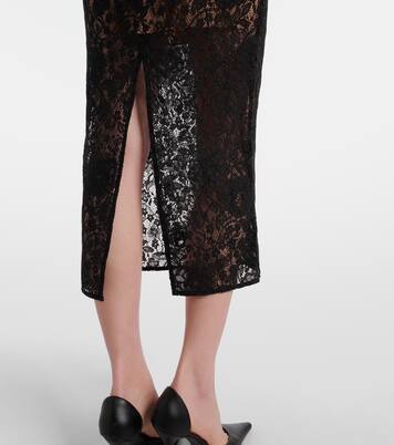 Embellished cotton-blend lace midi dress | Self-Portrait