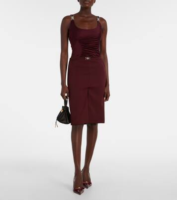 Medusa 울 개버딘 펜슬 스커트 | Versace