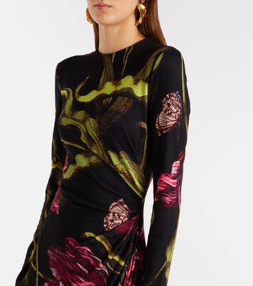 Floral jersey midi dress | Erdem