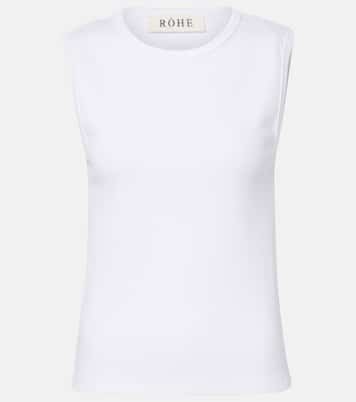 Tank top acanalado en mezcla de algodón | Róhe