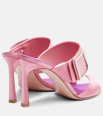 Trompette 85 embellished satin mules | Roger Vivier