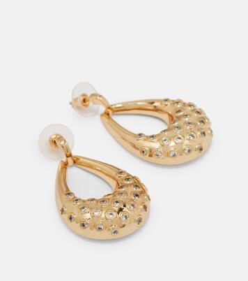 Crystal-embellished hoop earrings | Self-Portrait