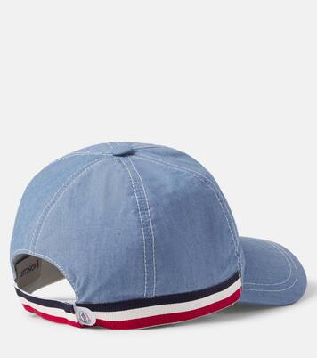 Logo cotton-blend denim baseball cap | Moncler Enfant