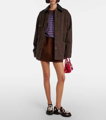 Mocasines Chocolate de pelo de becerro estampados | Prada