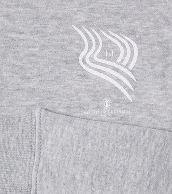 Cotton-blend terry hoodie | Brunello Cucinelli Kids
