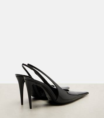 Guermantes 95 patent leather slingback pumps | Saint Laurent