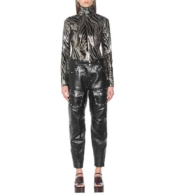 Studded slim leather pants | Dries Van Noten