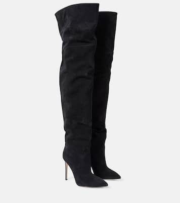 Suede over-the-knee boots | Paris Texas