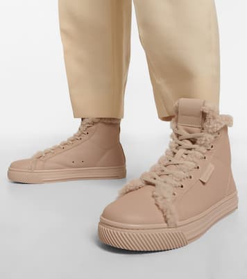 Baskets 360 High en cuir et shearling | Gianvito Rossi