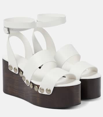 Sandales compensées en cuir | Alaïa