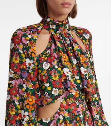 Floral cutout midi dress | Christopher Kane