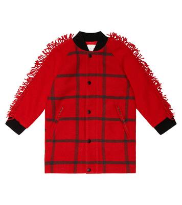 Abrigo en mezcla de lana con flecos | Stella McCartney Kids
