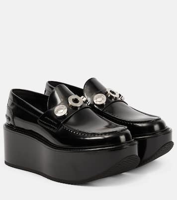 Mocasines con cuña de piel adornados | Burberry