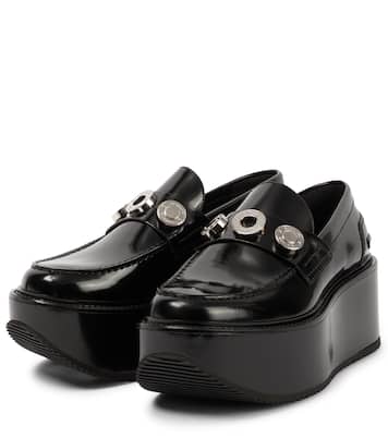 Mocasines con cuña de piel adornados | Burberry
