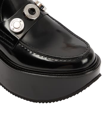 Mocasines con cuña de piel adornados | Burberry