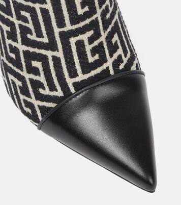 Roni monogram jacquard ankle boots | Balmain