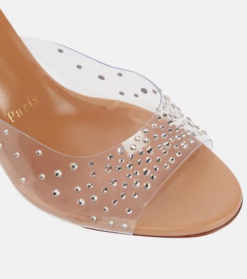 Mules Nudes Degramule con cristalli | Christian Louboutin