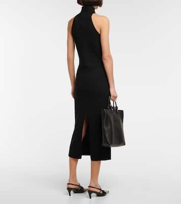 Turtleneck wool-blend midi dress | Toteme