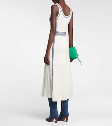 Robe longue brodée en laine | Chloé