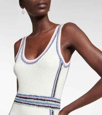 Robe longue brodée en laine | Chloé
