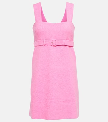 Belted cotton-blend tweed minidress | Patou