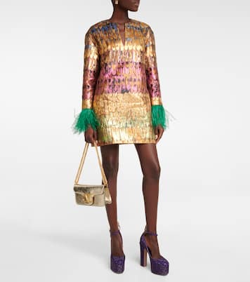 Tan-Go embellished leather platform pumps | Valentino Garavani