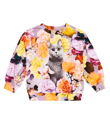 Maxi printed cotton sweatshirt | Molo