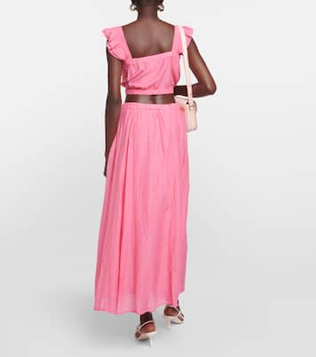 Gracen cotton and silk crop top | Velvet