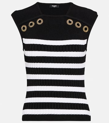 Top acanalado a rayas | Balmain