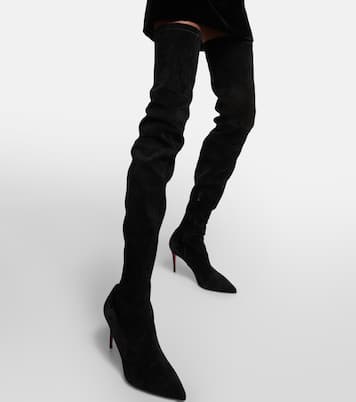 Cuissardes Kate Botta 85 en daim | Christian Louboutin