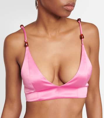 Satin crop top | Ganni