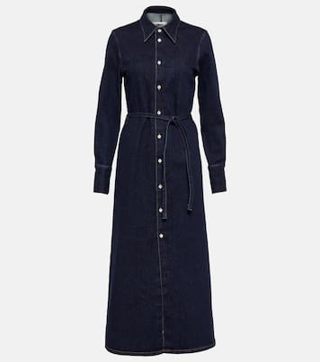 Belted denim shirt dress | MM6 Maison Margiela