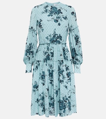 Floral tiered crêpe minidress | Erdem