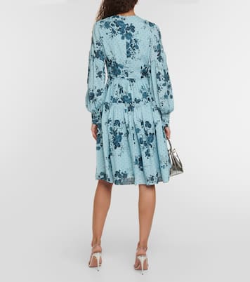 Floral tiered crêpe minidress | Erdem