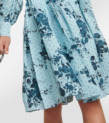 Floral tiered crêpe minidress | Erdem