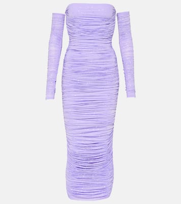 Crystal-embellished ruched jersey gown | Alex Perry