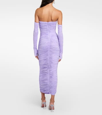 Crystal-embellished ruched jersey gown | Alex Perry