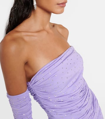 Crystal-embellished ruched jersey gown | Alex Perry