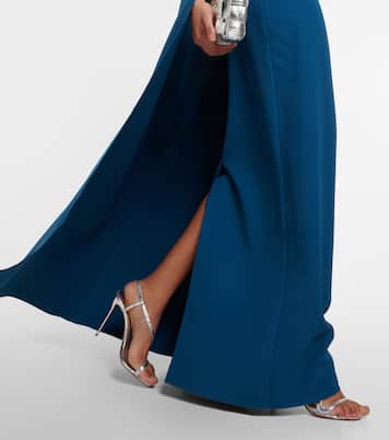 Ambere embroidered cape-detail gown | Safiyaa