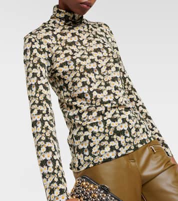 Dreamy Meadows floral turtleneck top  | Dorothee Schumacher