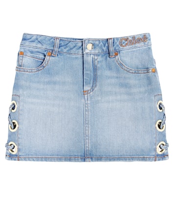 Falda de denim con encaje | Chloé Kids