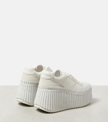 Nama leather platform sneakers | Chloé