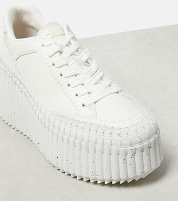 Nama leather platform sneakers | Chloé