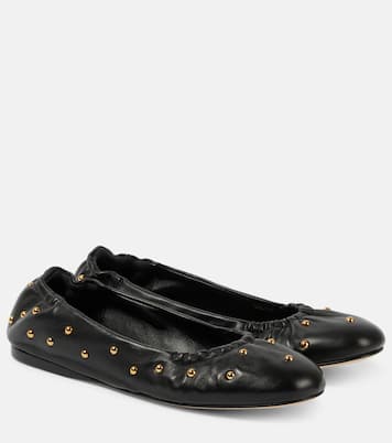 Eia studded leather ballet flats | Chloé