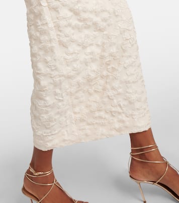 Robe de mariée en jacquard à fleurs | Rotate