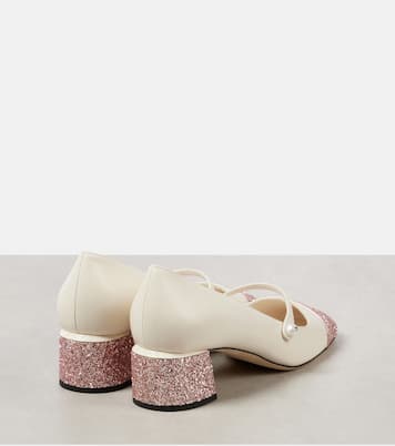 Mary-Jane-Pumps Elisa 45 aus Leder mit Glitter | Jimmy Choo
